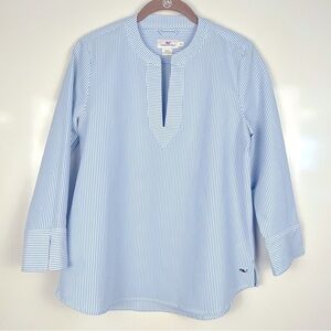 Vineyard Vines Blue Striped Seersucker Women’s Shirt